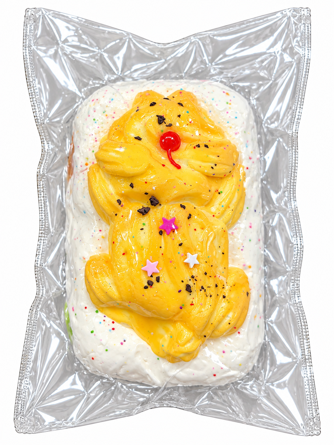 White Cream Toast Bag Charm – Yellow Star Design