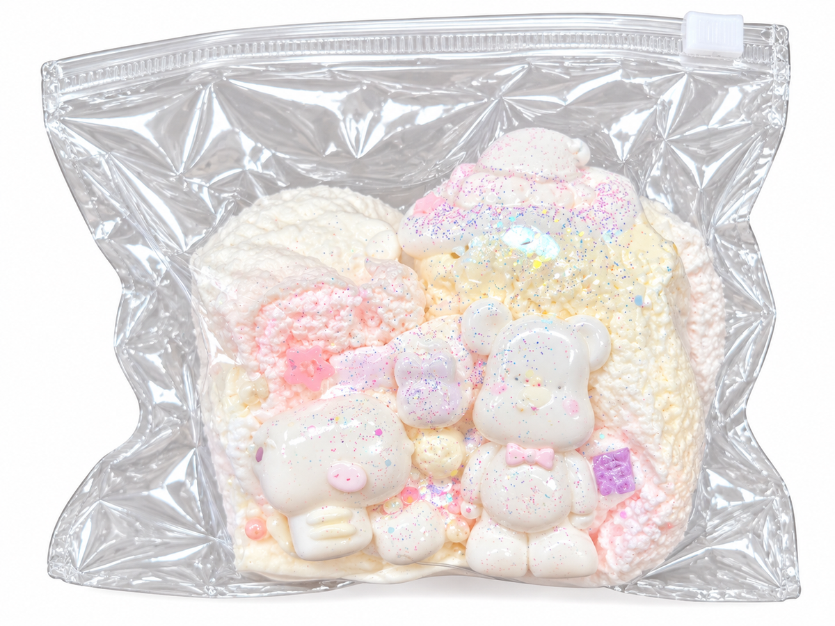 Cute Bunny Cream Dessert Squishy Toy Set – Pastel Kawaii