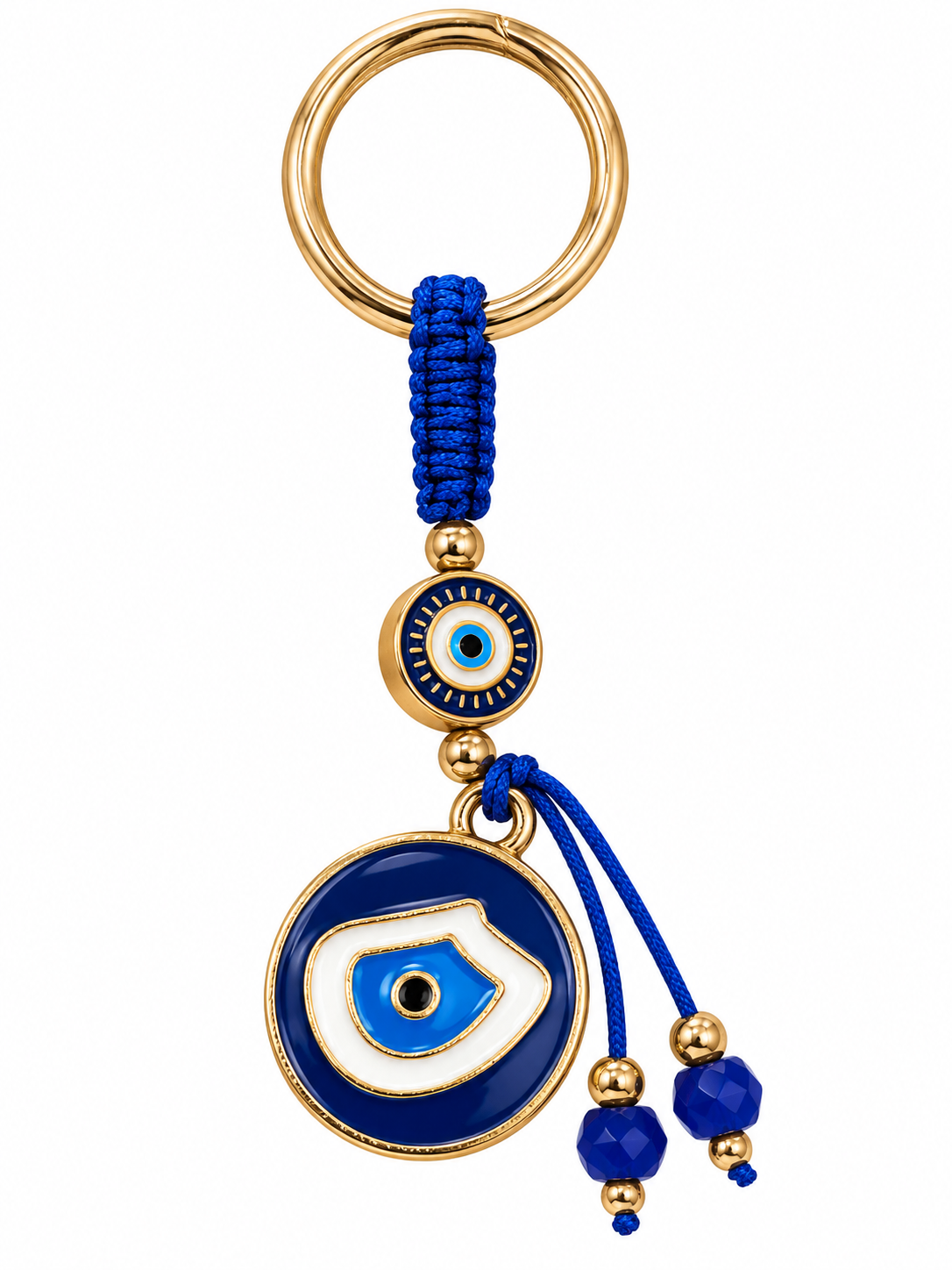 Blue Evil Eye Keychain – Colorful Beaded Charm