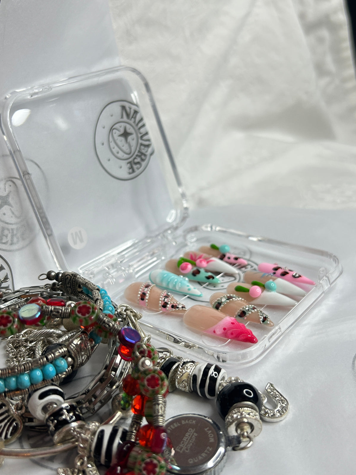 Colorful Fruit Floral Press-On Nails