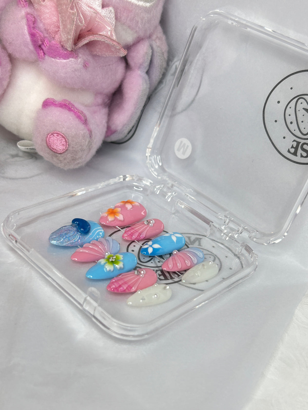 Colorful Ocean Summer 3D Handmade Press-On Nails