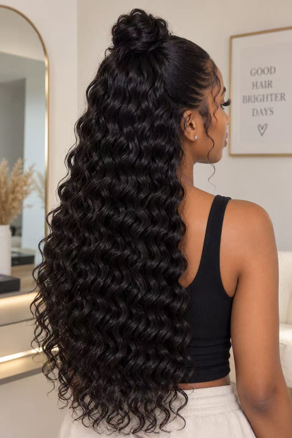 Deep Wave Human Hair Feather Extensions