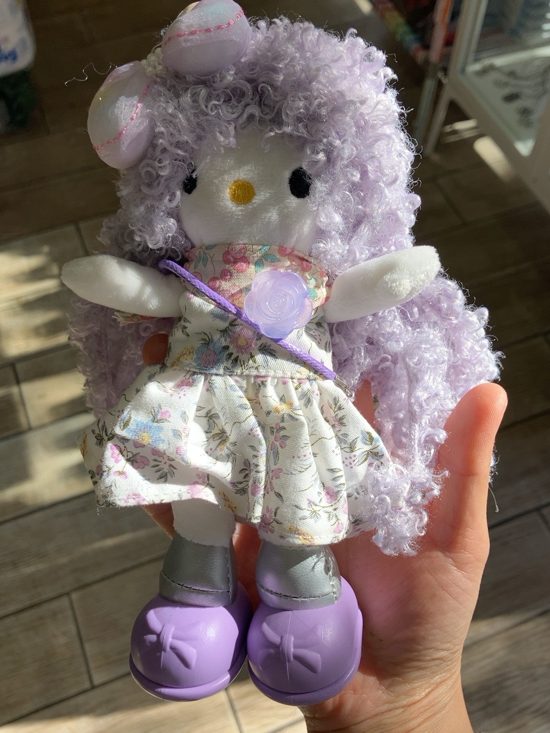 Handmade Purple Plush Doll Keychain