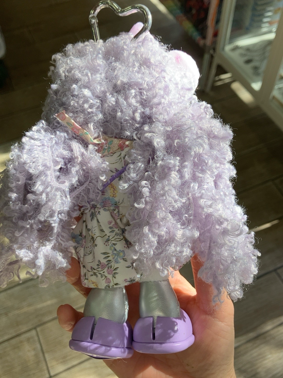 Handmade Purple Plush Doll Keychain
