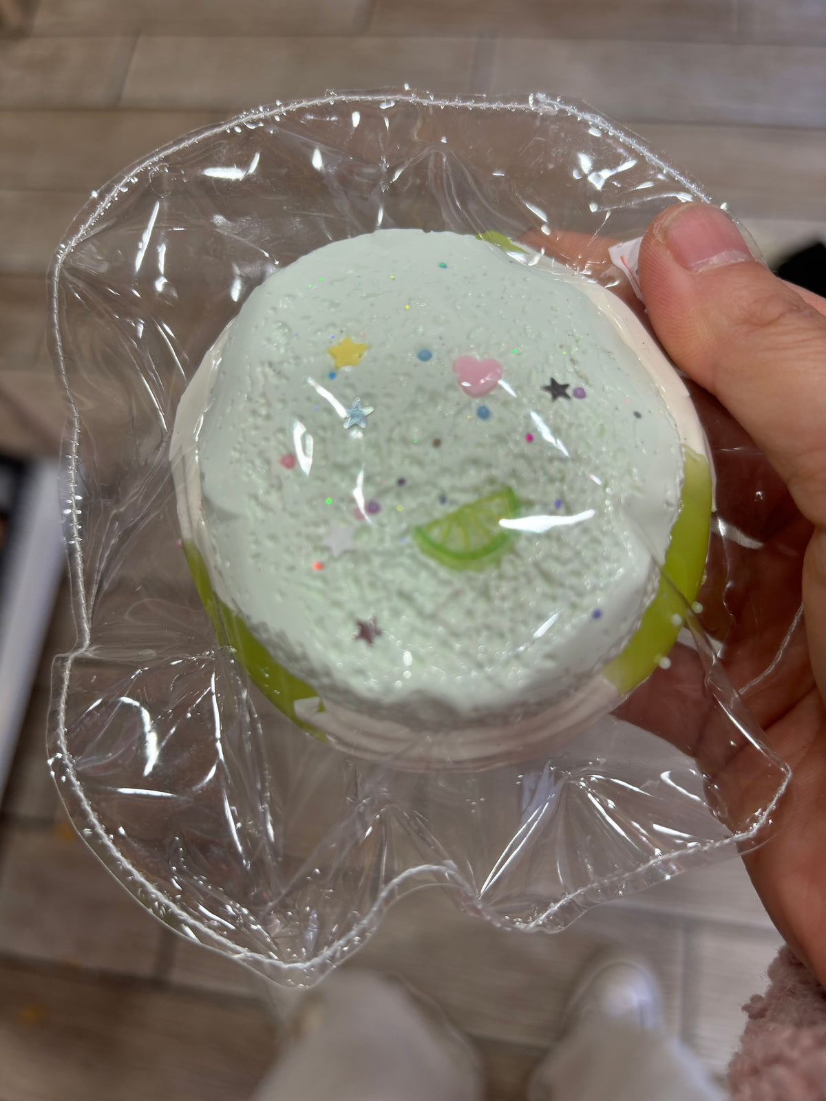 Mint Green Lemon Cake Squishy Toy