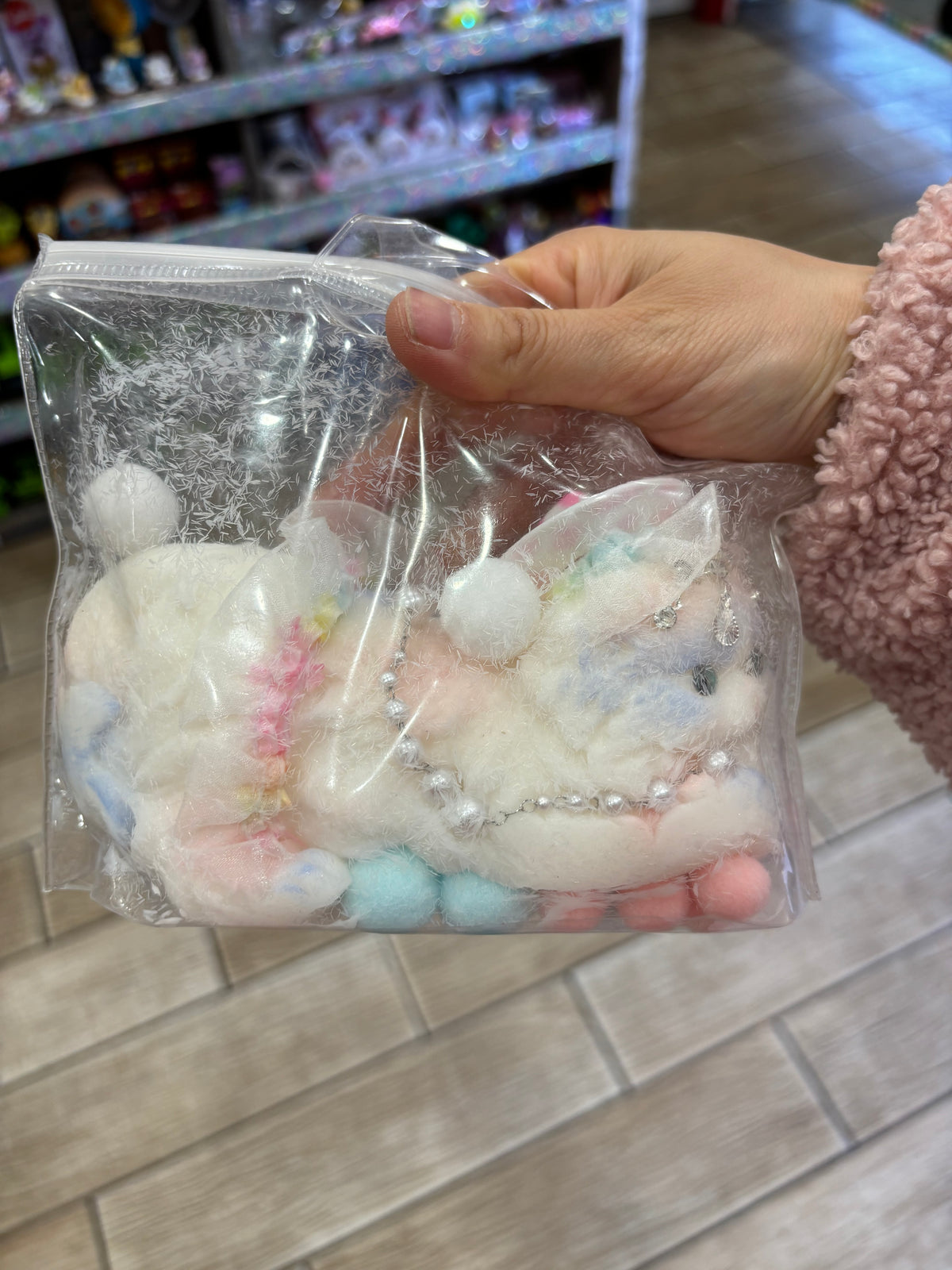 Pastel Rainbow Unicorn Plush Charm Set
