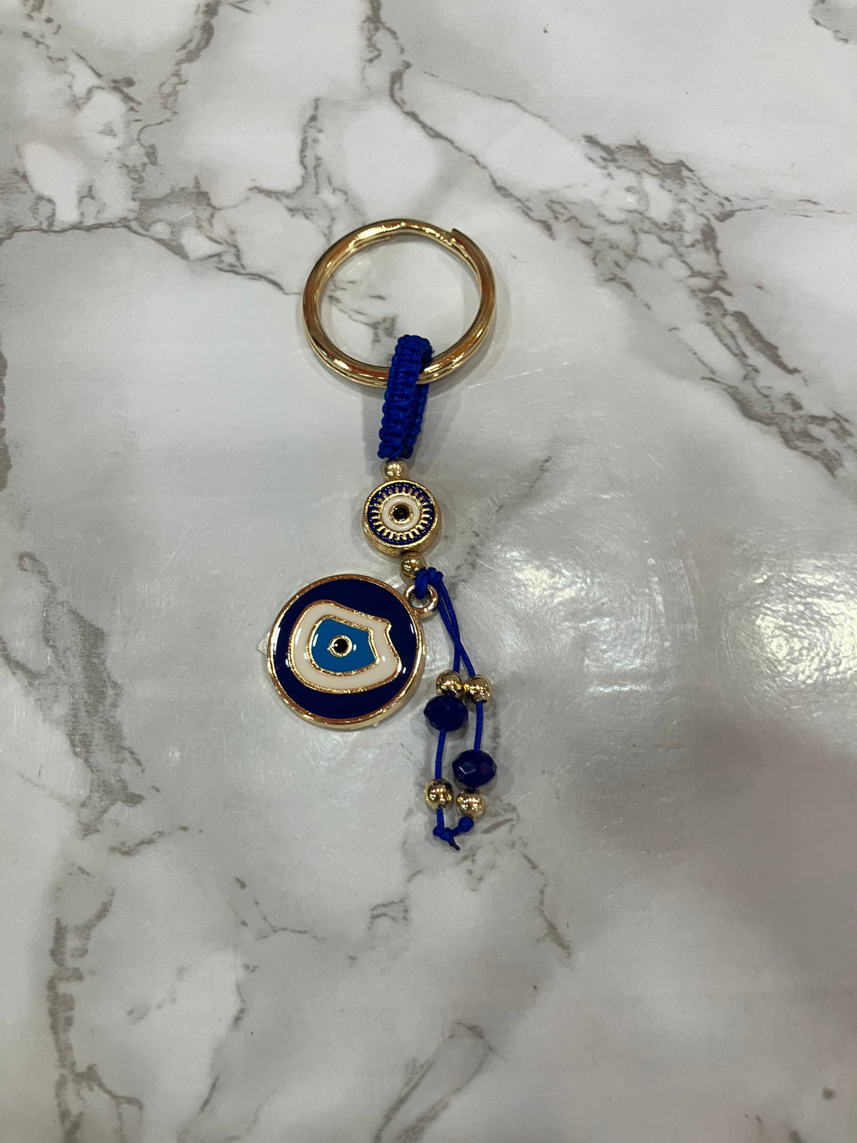 Blue Evil Eye Keychain – Colorful Beaded Charm