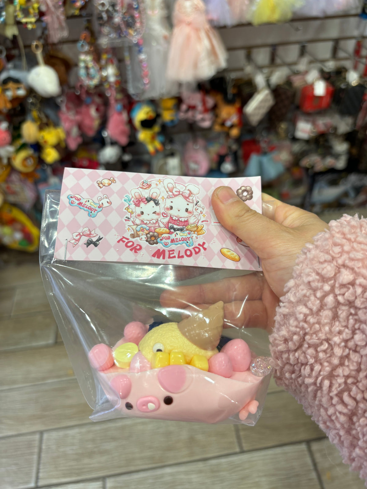Pink Pig Candy Boat Squishy Toy