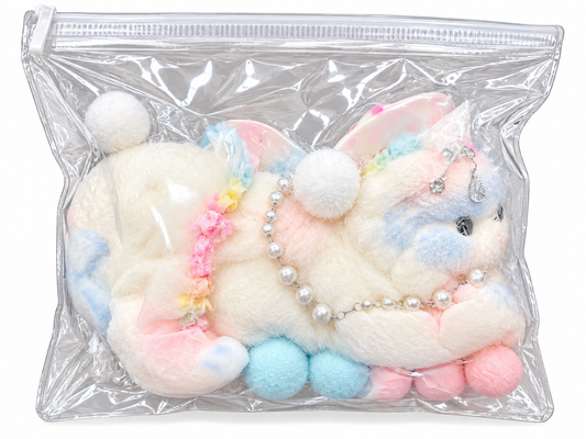 Pastel Rainbow Unicorn Plush Charm Set