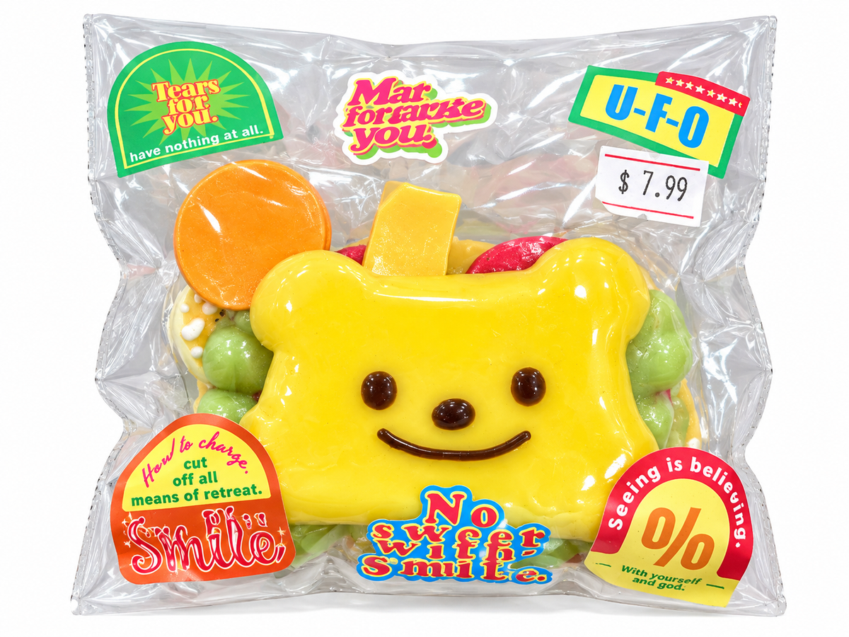 Yellow Smiley Face Candy Novelty Toy Set