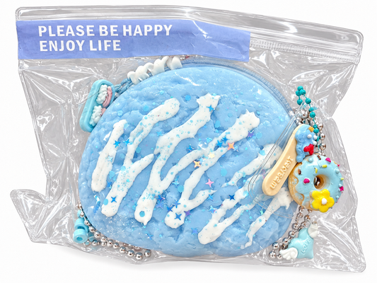Blue Cream Dessert Bag Charm – Cute Pastel Design