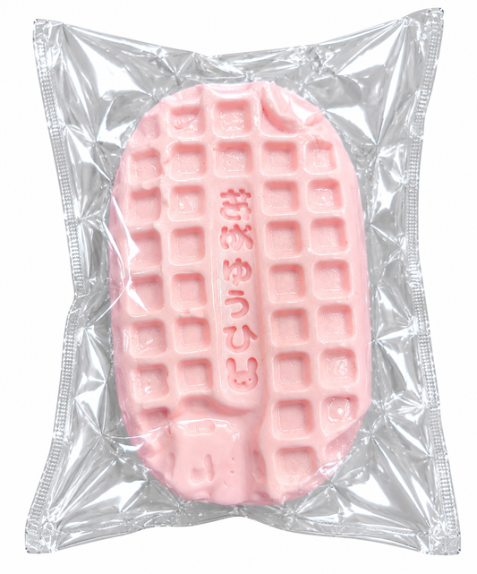 Pink Waffle Squishy Toy – Cute Dessert Design