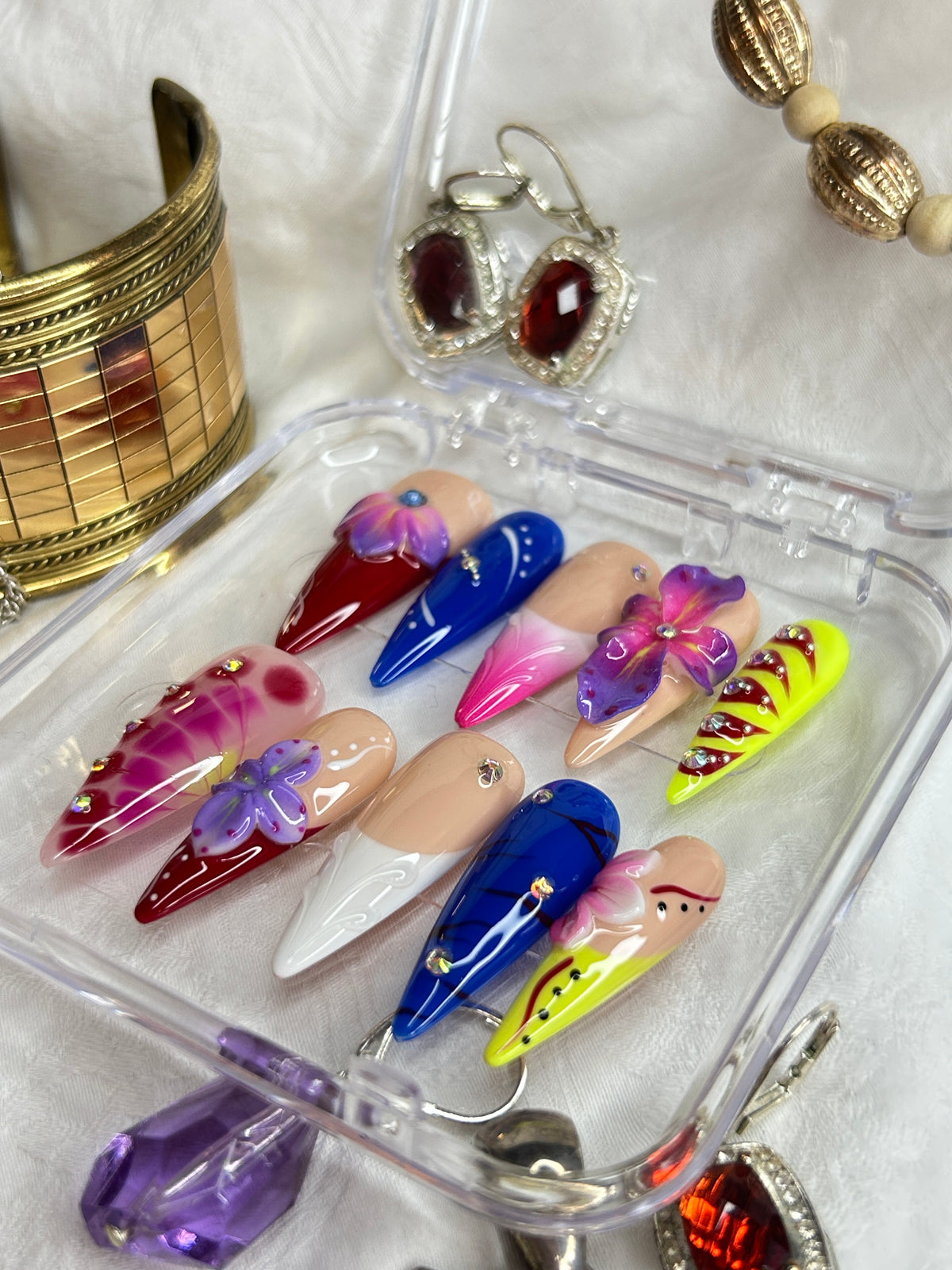Ocean Pearl 3D Press-On Nails | Handmade Iridescent Nail Art