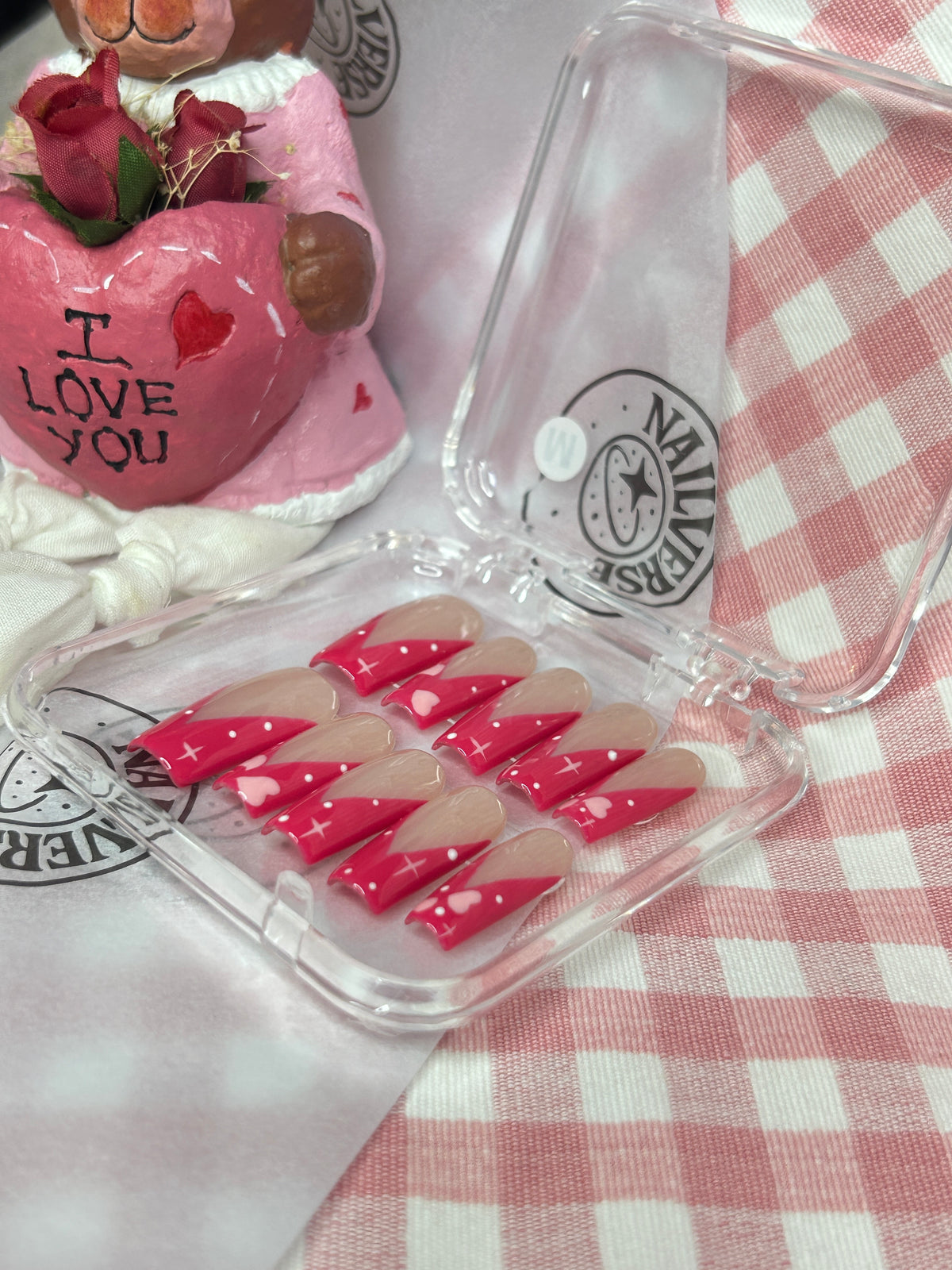 Red French Tip Press-On Nails