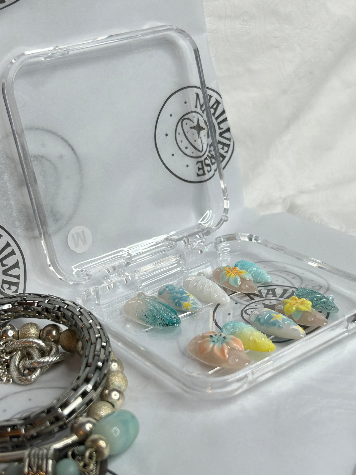 Tropical Summer 3D Handmade Press-On Nails