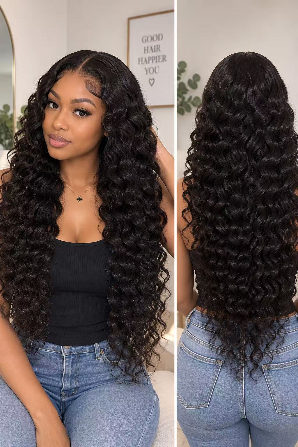 Deep Wave Human Hair Bundle – Natural Black