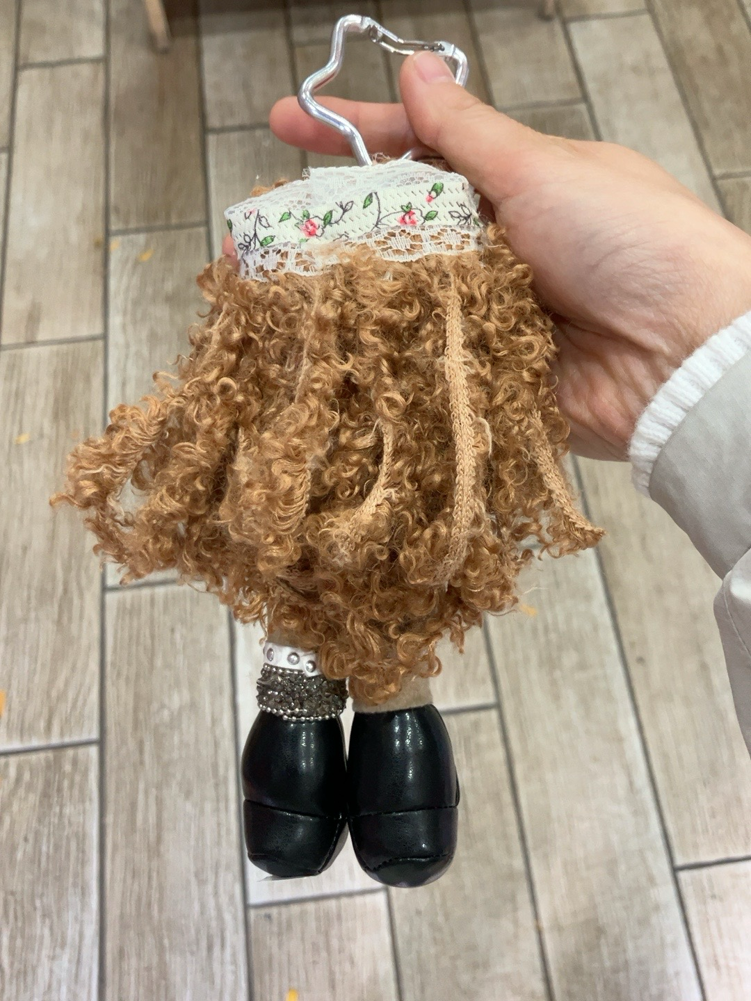 Vintage Floral Plush Doll Keychain