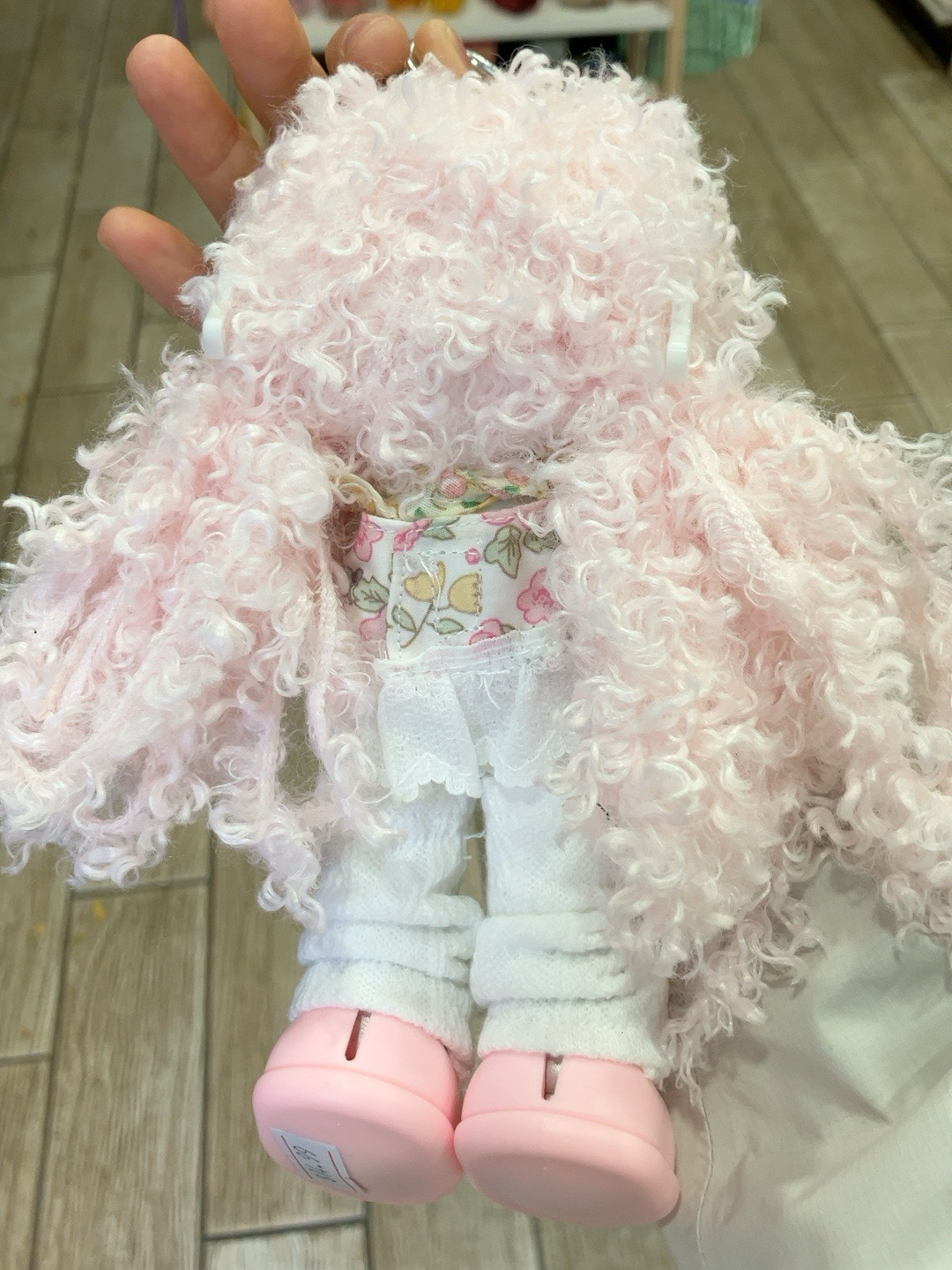 Cute Pink Plush Doll with Glasses & Outfit