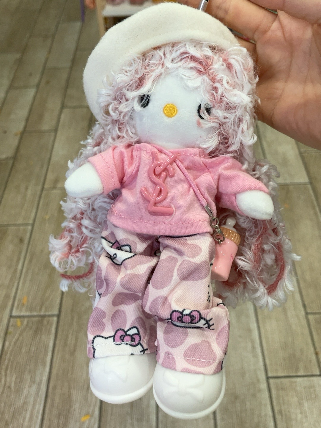 Pink Plush Doll with Outfit
