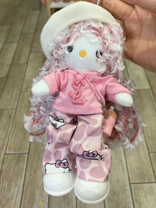 Pink Plush Doll with Outfit