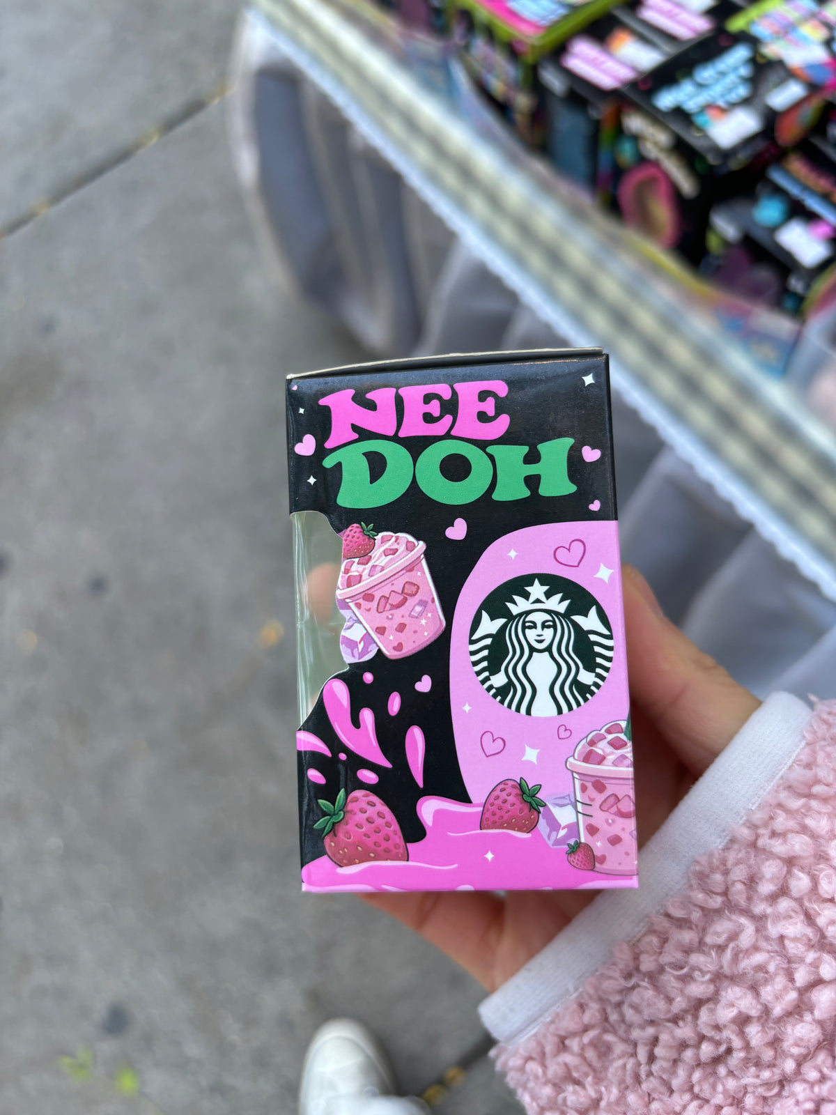 NeeDoh Pink Strawberry Drink Squish