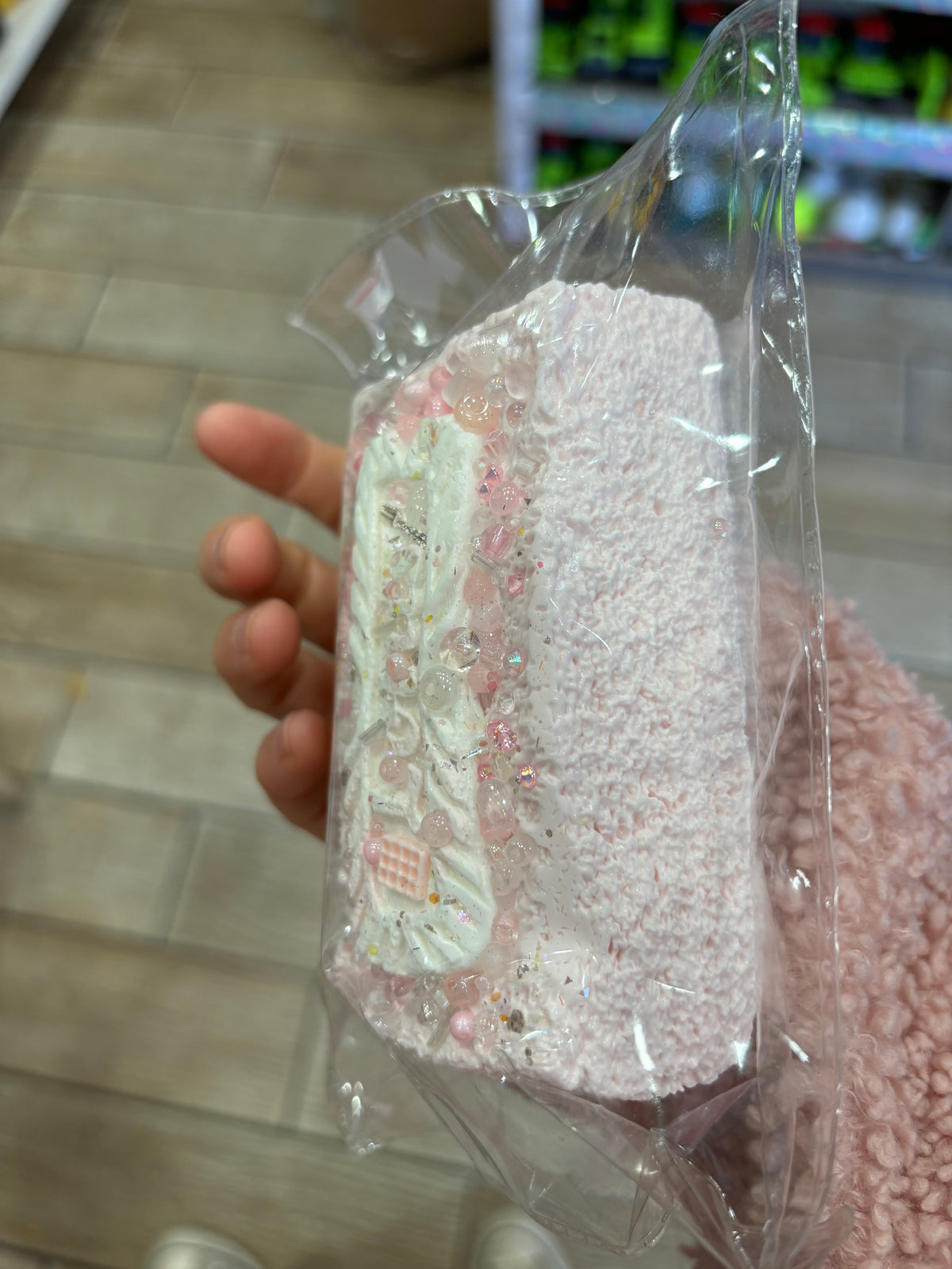 Pink Dessert Cake Squishy Toy – Cute Pastel Design
