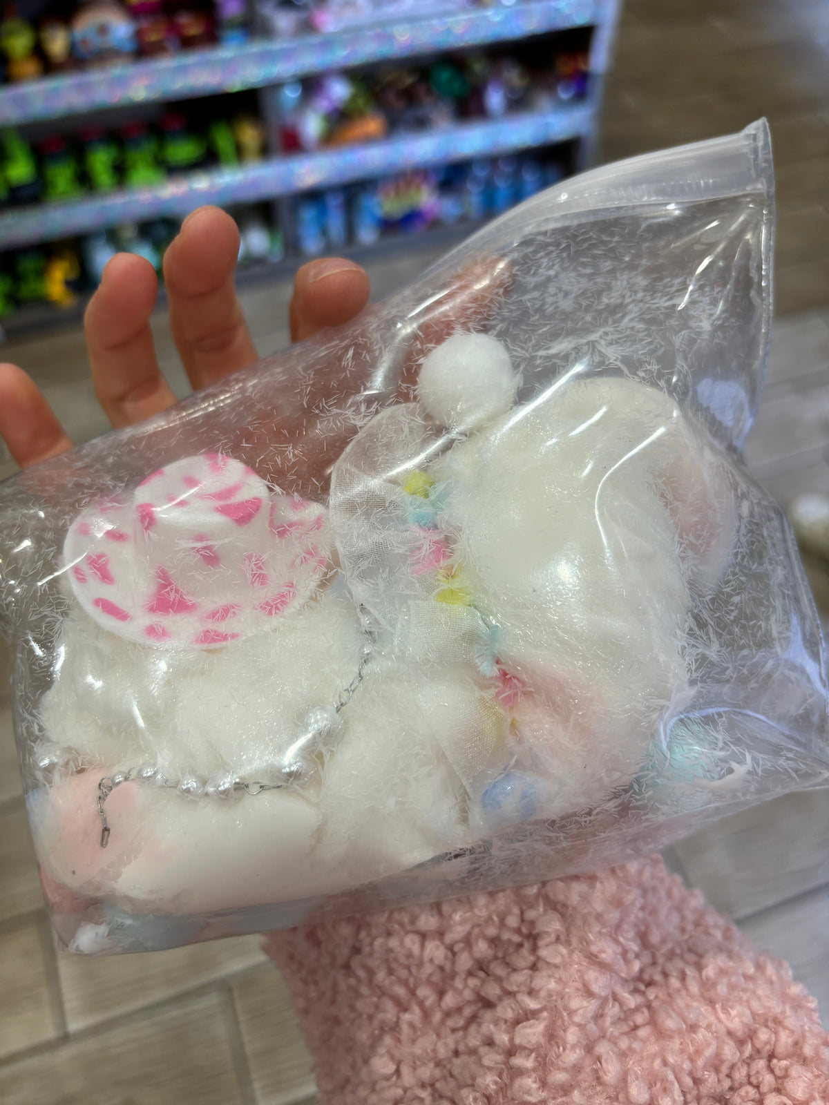 Pastel Rainbow Unicorn Plush Charm Set