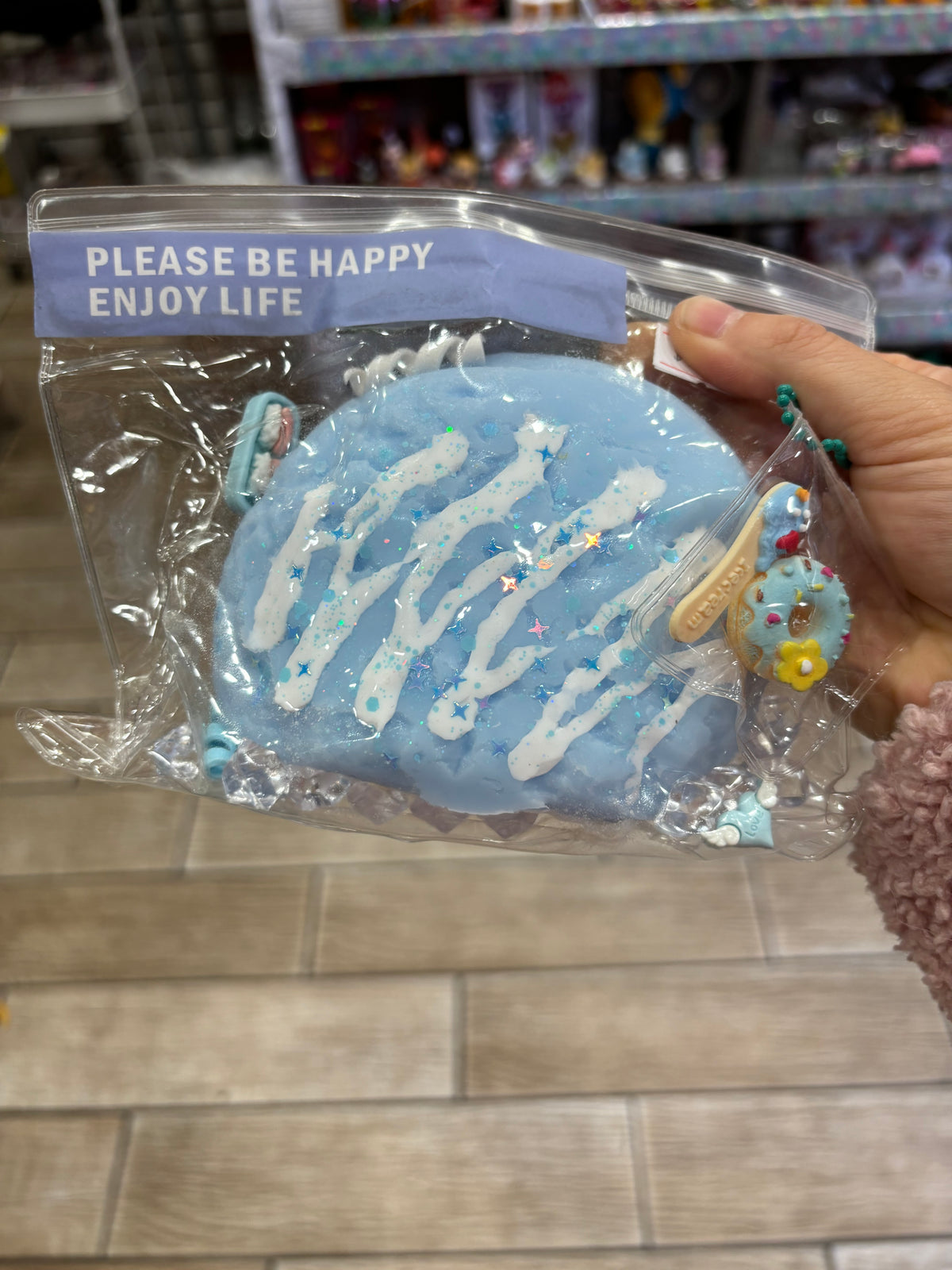 Blue Cream Dessert Bag Charm – Cute Pastel Design
