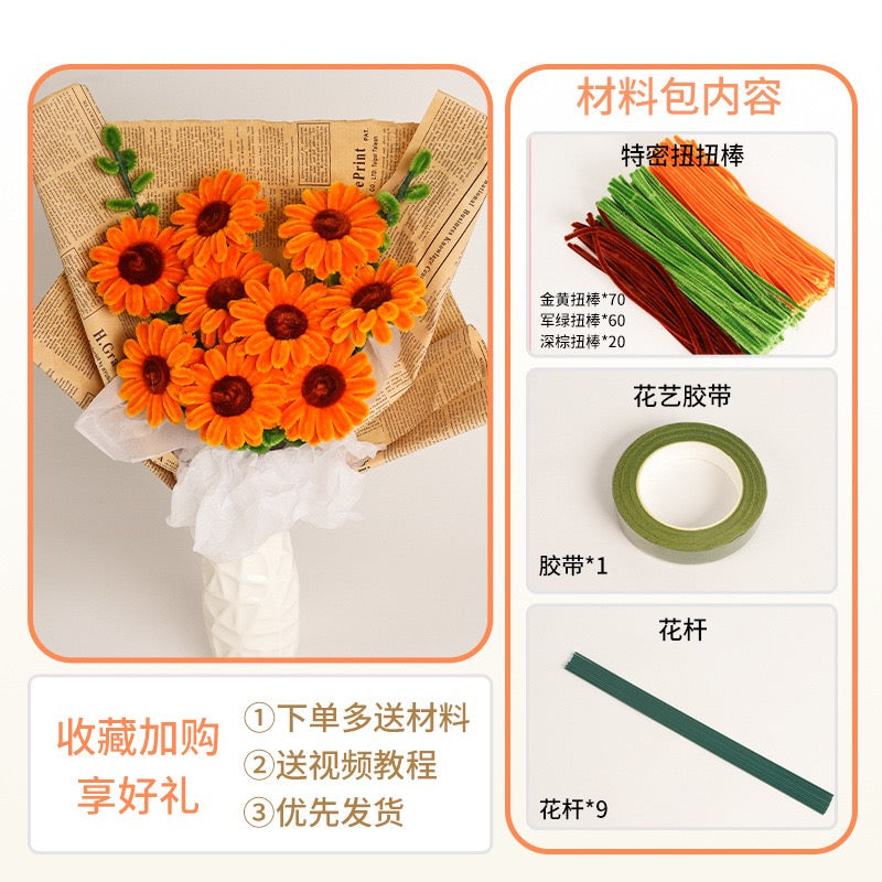 Artificial Flower Bouquet – Decorative Faux Flowers for Home & Office