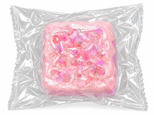 Pink Sprinkle Cake Squishy Toy