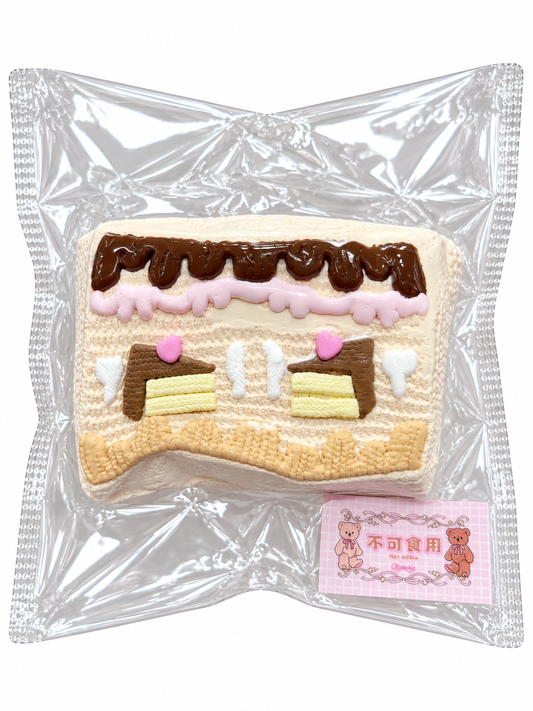 Cream Cake Slice Squishy Toy