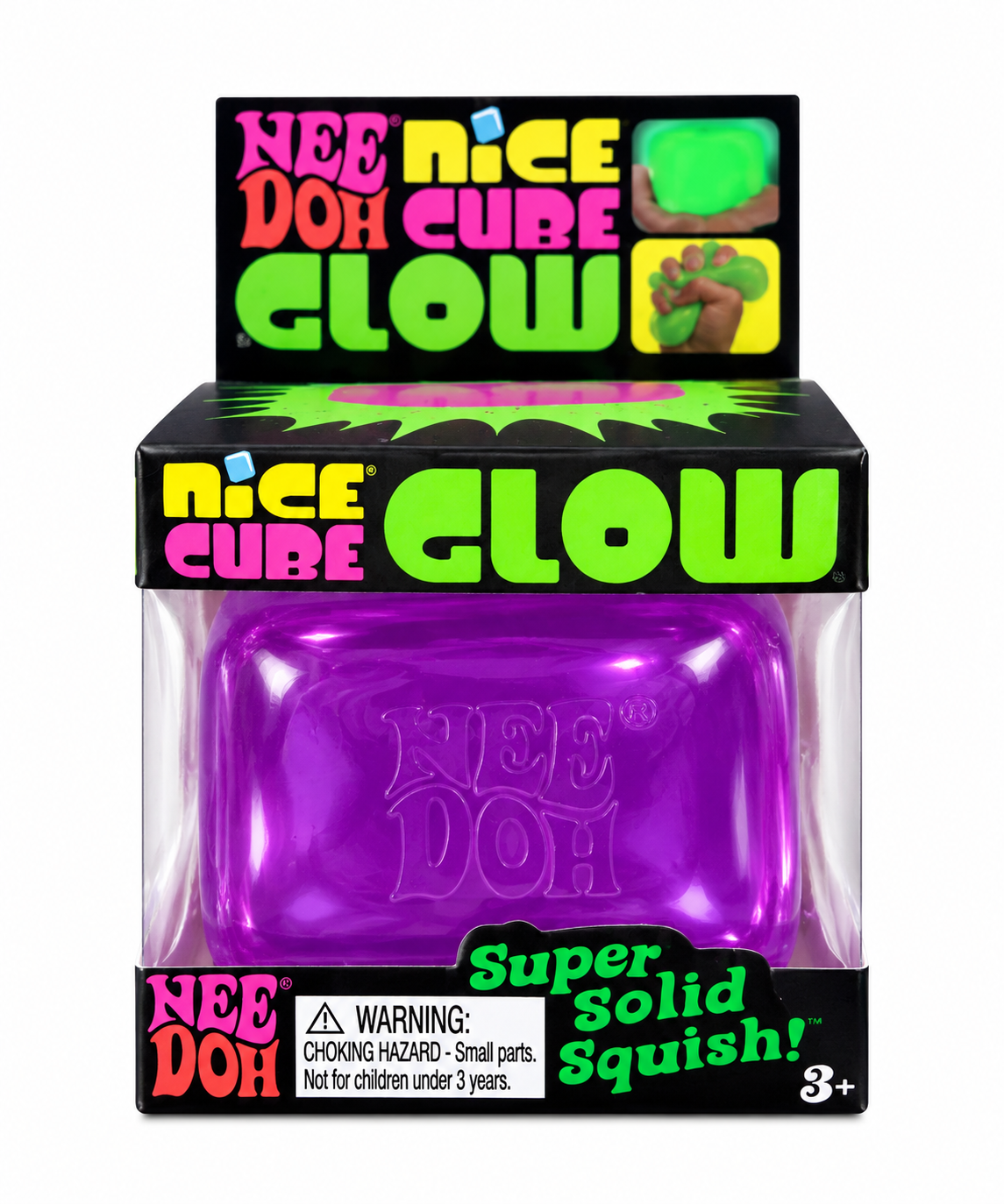 NeeDoh Nice Cube Glow Super Solid Squish