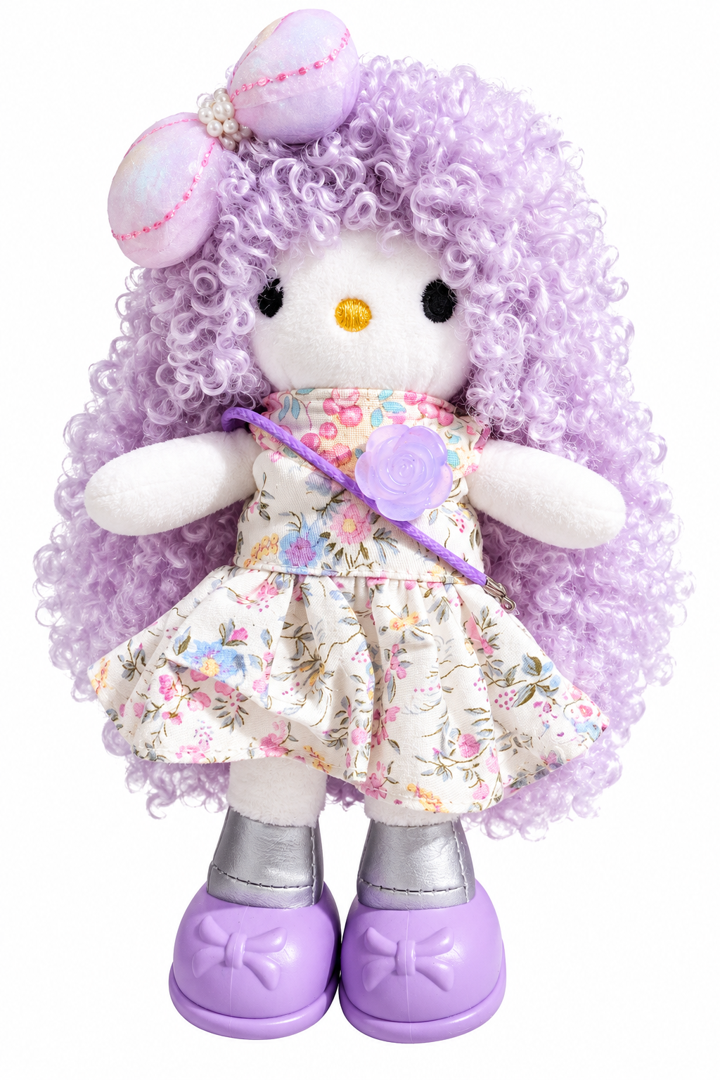 Handmade Purple Plush Doll Keychain